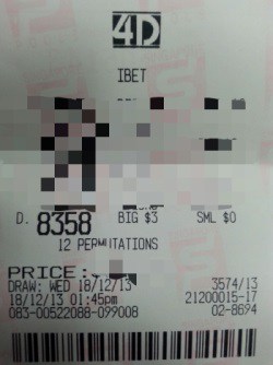 18 dec wed winning ticket